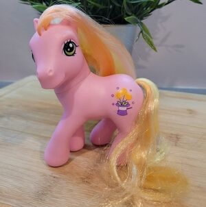 Pink Pony Toy with Yellow Mane